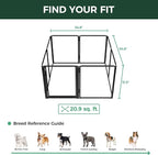 FXW AuraSpace Pro Clear Acrylic Indoor Dog Playpen, 32" H, 8 Panels | Open View, No Climbing Bars, Heavy-duty Metal, DIY Layouts, Easy Access, For Small & Medium Dogs, Patented