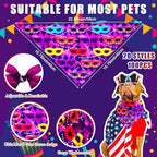 100 Pcs Dog Bandanas Bulk Adjustable Pet Scarves Mardi Gras M - Image 4