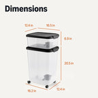 Amazon Basics Pet Food Storage Container Set, 30lbs and 10lbs with Scoop, for Dogs and Cats