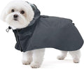Waterproof Dog Raincoat with Hood, Windproof Rain Jacket for Small Dogs | Adjustable Dog Rain Coat with Leash Hole, Reflective Poncho for Rainy&Snowy Day, Fits Chihuahua, Yorkie, Pomeranian, Maltese
