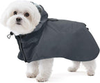Waterproof Dog Raincoat with Hood, Windproof Rain Jacket for Small Dogs | Adjustable Dog Rain Coat with Leash Hole, Reflective Poncho for Rainy&Snowy Day, Fits Chihuahua, Yorkie, Pomeranian, Maltese