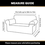 Stretch Loveseat Sofa Cover Slipcover Couch Cover for 2 Cushion Sofa Washable Sofa Cover for Pets Friendly Furniture Protector Covers with Non Slip Bottom(Loveseat, Brown)