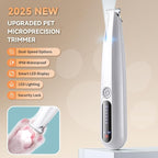 2026 New Pet Precision Trimmer, Dog Paw Trimmer with LED Light, Ultra Quiet | IP68 Waterproof, Dual-Speed Motor, Suit for Trimming Paw, Ear, Face, Butt, Eyebrows, USB Rechageble