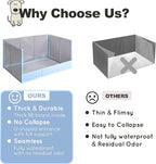 HQ4US 4LEGS Dog Litter Box Indoor High Walls, Puppy Pee Pad Holder Foldable | Dog Potty Tray, Small Dog Toilet with Clips, No Assembly,Waterproof, Easy Clean, No Spill, Seamless, Portable for Travel