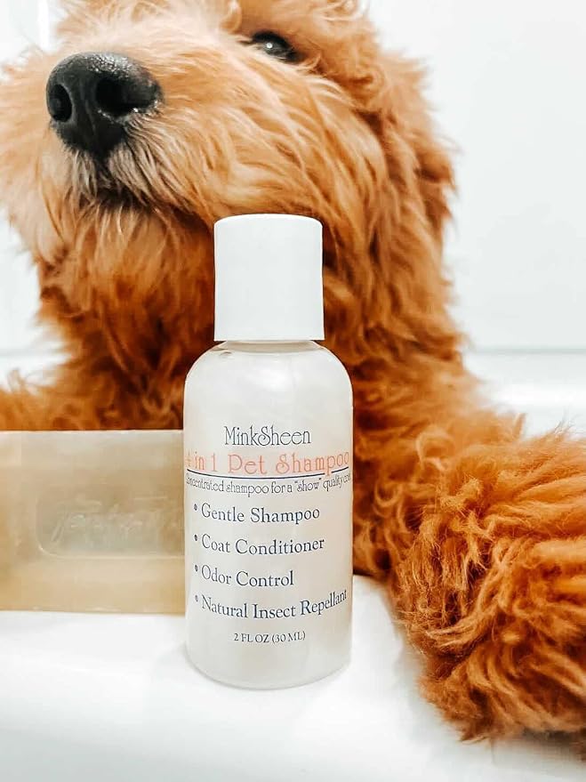 Minsheen Dog Grooming Shampoo and Conditioner, Natural Itch Relief for Dogs and Pets PH Balanced, Made in USA, 64 Concentrated Ounces