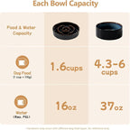 Havniva Raised Slow Feeder Dog Bowls, Elevated Dog Bowls Slow Feeder Set | 1.6 Cups Ceramic Dog Bowl Elevated with Acacia Wood Stand, Raised Dog Food Bowl, Puzzle Slow Feeder for Medium Dogs, Non-Slip