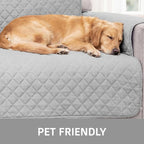 Sofa Shield 100% Waterproof Couch Cover with Patented Straps, Slip & Stain Resistant Furniture Protector, Machine Washable Sofa Slipcover for Dogs Cats Pets Kids, 23 inch Seat, Armchair, Light Gray