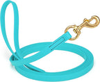 Viper Biothane K9 Working Dog Leash Waterproof Lead for Tracking Training Schutzhund Odor-Proof Long Line with Solid Brass Snap for Puppy Medium and Large Dogs, 15ft Sky Blue