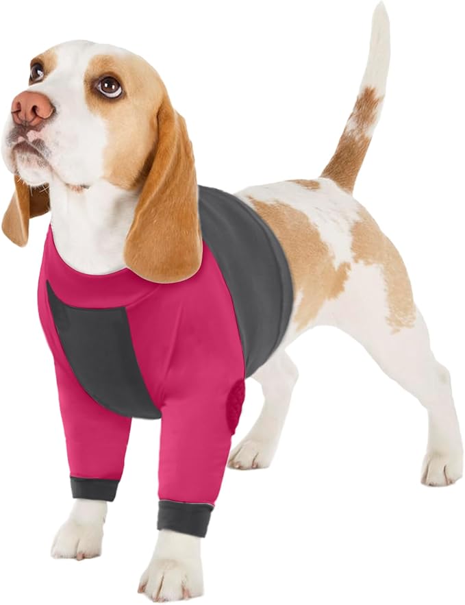 Lelepet Dog Recovery Sleeve, Dog Long Sleeve Shirt Stop Licking M | Surgery Recovery Suit for Front Legs Shoulder Chest Wounds Skin Conditions Leg Sleeve for itching with Arms Elbow Protector