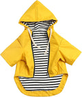 Dog Raincoat rain Jacket Raincoat Dogs Waterproof Small Medium Breeds Zip Closure Storage Pocket Harness Hole Yellow Medium