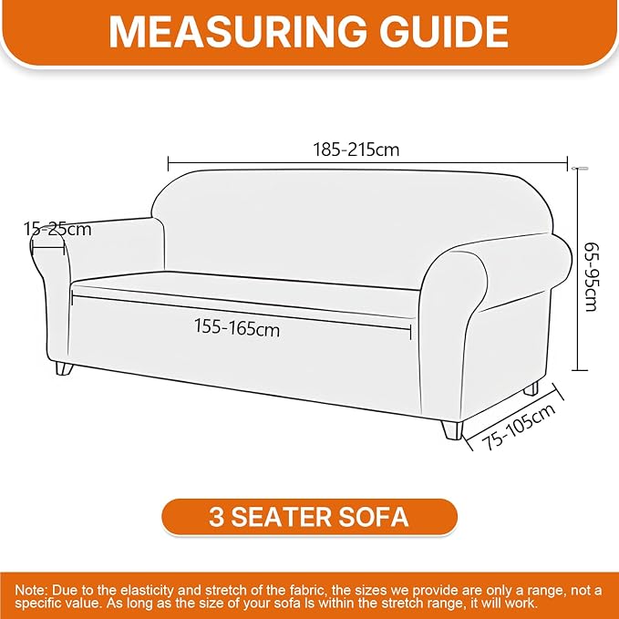 XINEAGE Stretch 3 Seater Slipcover, Non-Slip Pet Couch Cover,Black | Washable Furniture Protector, Elastic Bottom, Dogs & Cats Friendly, Scratch-resistant, Fast Setup, High Elasticity