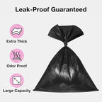 VETRESKA Dog Poop Bag Dispenser with 105 Counts, Rose & Honey Scented | Leak Proof and Extra Thick Pet Waste Bags for Dog Walking and Cat Litter
