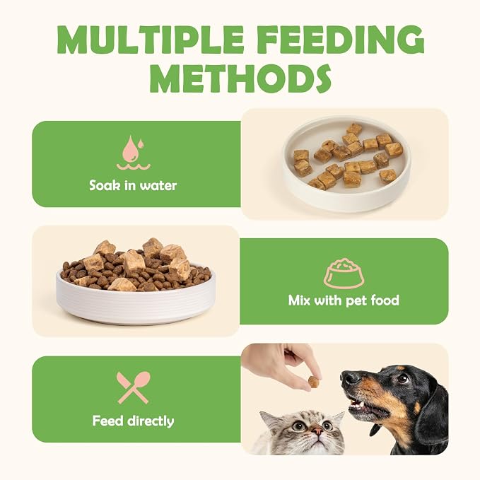 Freeze-Dried Salmon Treats for Dogs and Cats, 10.6 oz | Single Ingredient, High Protein Recipe, Grain-Free Snack, Food Topper Use, Training Treats