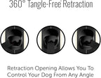 TUG Oval 360° Tangle-Free Retractable Dog Leash with Integrated Waste Bag Dispenser (Medium, Cream)