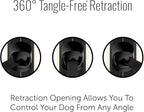 TUG Oval 360° Tangle-Free Retractable Dog Leash with Integrated Waste Bag Dispenser (Large, Cream)