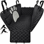 Dog Car Seat Cover for Back Seat – Hammock Style Pet Seat Protector for Cars, SUVs & Trucks | Waterproof Backing, Non-Slip, Scratch-Resistant, Mesh Window, Adjustable Straps, Machine Washable