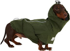 Waterproof Dog Raincoat, Hooded Raincoat for Dachshund Whippet Small Medium Large Dogs, Adjustable Dog Rain Coat Jacket (01(Dachshund 5-10lbs))