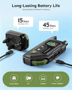 SLOPEHILL Mini Shock Collar for Small Dogs 5-30lbs,Featuring No Shock Mode | 4200FT Dog Training Collar with Remote, IPX8 Waterproof e Collar with Beep,Vibration,Safe Shock,Light,No Shock Modes (Green)