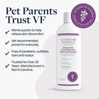 Veterinary Formula Clinical Care Antiparasitic Shampoo, 16 oz, 2-Pack | Antiparasitic and antiseborrheic shampoo for dry, irritated skin and occasional itchy spots