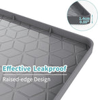 Cat Litter Mat, 34" x 22" Silicone Cat Mat for Litter Box, Silicone Cat Litter Box Mat for Scatter Control, Easy Clean, Waterproof and Non-Slip(Grey)