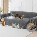 Loiion Cat Scratch Proof Furniture Protector Waterproof Sofa Cover 150"x91" | Pet-Friendly Couch Protector, Anti-Scratch & Anti-Slip Sofa Cover For Cats Dogs Kids, Machine Washable