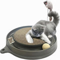 AUOON Cat Scratcher Toy with Ball Track for Indoor Cats and Kittens, Gray | 3 in 1 Interactive Cat Toy, Cat Scratch Pad with Cat Ball Toy and Cat Mouse Toy, for Chasing Exercise, Protect Furniture