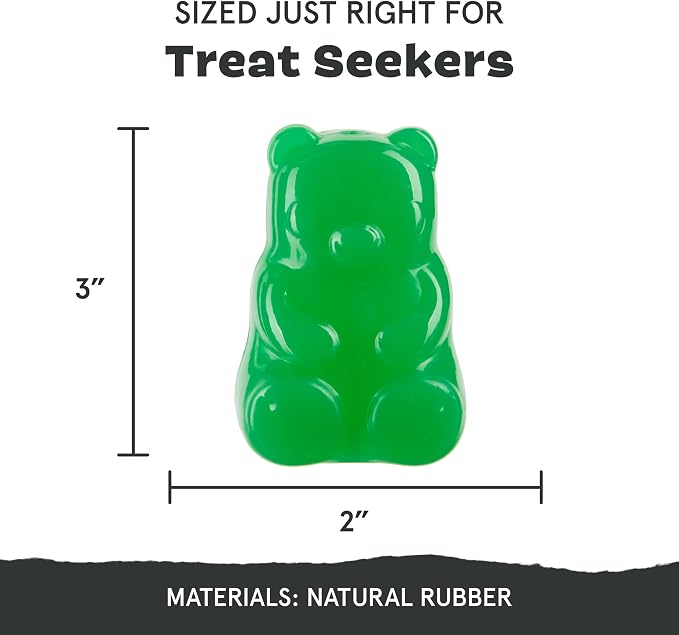 BarkBox Munchie The Bear Dog Toy - for Dogs up to 20 lbs - Small | for Treat Dispensing and Bouncing