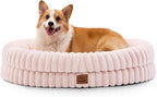 ChiXnuggle Orthopedic Dog Bed, Washable Cover, Faux Fur Bolster Pet Couch | waterproof,egg crate foam,non-slip bottom,for large dogs,pink,35*28*7,dog sofa