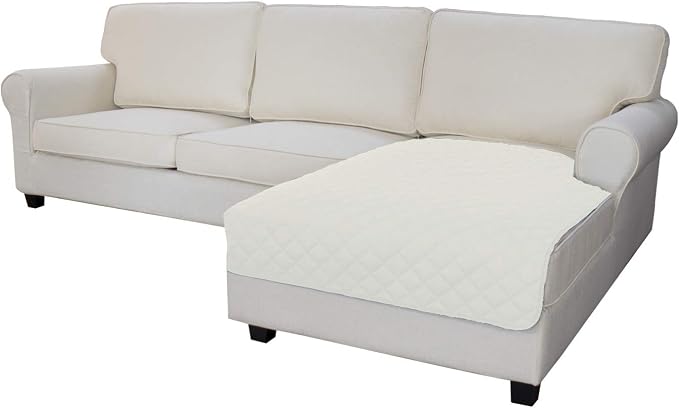 Easy-Going Sectional Couch Covers for Dogs L Shape Sofa Cover Reversible Sofa Slipcover Chaise Lounge Cover Furniture Protector Cover for Pets Dog Cat (42 x 52inches, Ivory/Ivory) | Soft Sofa Slipcover For Dogs, Fits Left/Right Chaise Lounge Protector,...