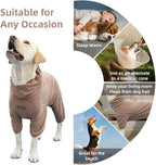 Dog Pajamas for Large Dogs,Extra Large Stretch, Suitable for Adult, Medium-Sized Dogs, Large Pet Jumpsuit Four-Legged Dog Clothes, Pet Clothing. (Coffee Color, 6XL)