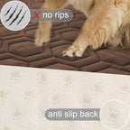 Tcksstex Waterproof and Anti-Slip Dog Bed Cover and Pet Blanket Sofa Pet Bed Mat car Incontinence Mattress Protectors Furniture Couch Cover for Most Cats Dogs, Pets（40x50-Chocolate）