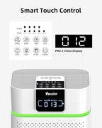 VEWIOR Air Purifier for Home Large Room Bedroom up to 1800 Ft² | Air Cleaner with PM2.5 Monitor, Air Quality Light, Essential Oil Diffuser, Sleep Mode for Pet Dander Wildfire Smoke Odor Dust