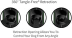 TUG Oval 360° Tangle-Free Retractable Dog Leash with Integrated Waste Bag Dispenser (Large, Green)