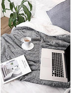 PAVILIA Sherpa Throw Blanket for Couch Sofa Bed, Melange Dark Gray, 50x60 - Image 7