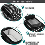 PetAmi Dog Purse Carrier for Small Dogs Cats, TSA Airline Approved Soft-Sided Pet Carrier with Pockets, Ventilated Travel Tote Bag with Bed & Shoulder Strap, Puppy Kitten, Max 12 lbs, Polka Dot Black