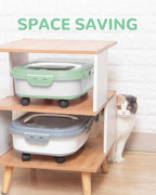 20-23Lbs Dog Food Storage Container Airtight,Collapsible Dog Food Container | Pet Food Storage with Double Airtight Seal & Magnetic Lid,Cat Food Container with Wheels for Easy Moving,Small Jar,Scoop