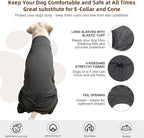 Dog Pyjamas PJS Sweater Clothes and Home Clothing Suitable for Small to Medium Breeds of Dogs, Dog Neutering Suits, Extra-Large Stretch Fabric, Four-Legged Clothes (Thin Dark Gray, XL)