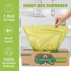 Dog Poop Bags Big Roll 300 Bags per Roll, 2 Pack, 600 Counts Bags | Large Poop Bags for Dogs Durable Doggie Poop Bags Cat Waste Bags Easy Dispensing and Grab