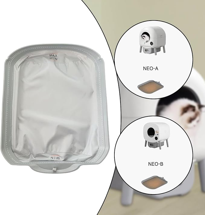 Gralara Automatic Cat Liner Tray Cat Litter Accessory, Practical and Reusable Pet Supplies, Water Resistant Soft Mat, Easy to Install Pet Litter Box Cleaning Parts