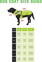 Waterproof Dog Rain Coat, Reflective Safety Strips & Leash Hole – Lightweight Adjustable Jacket for Medium Breeds - XXL, Yellow