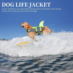 Fragralley Shark Dog Life Jacket, Adjustable Dog Life Vest with Shark Fin, Suit for Small Medium Large Dog Life Vest for Swimming and Boating