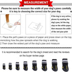 QUMY Dog Shoes for Hot Pavement, Dog Snow Boots & Paw Protectors for Winter | Dog Booties Medium Large Size Dogs, Water-resistant in the Rain, Outdoor Walking, Indoor Hardfloors Skid-resistant Sole Black