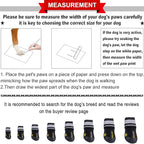 QUMY Dog Shoes for Hot Pavement, Dog Snow Boots & Paw Protectors for Winter | Dog Booties Medium Large Size Dogs, Water-resistant in the Rain, Outdoor Walking, Indoor Hardfloors Skid-resistant Sole Black