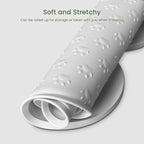 PWTAA Dog Food Mat Anti-Slip Silicone Dog Bowl Mat Thicker Pet Placemat Waterproof Cat Feeder Pad with Raised Edge Puppy Kitten Feeding Mats Suitable Small Medium-Sized Dogs Cats Eating Tray - 2PCS