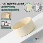 Havniva Raised Cat Bowl 5.1” Elevated Ceramic Cat Food and Water Bowl | Cat Bowls Elevated, Whisker Friendly Cat Bowl, Non-Slip Wood Stand, Food-Grade Ceramic, Wide Opening, Dishwasher Safe