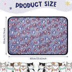 Tatuo 4 Pcs Fleece Dog Blanket for Puppy Cat, Blue, 24 x 16 in, Paw - Image 6