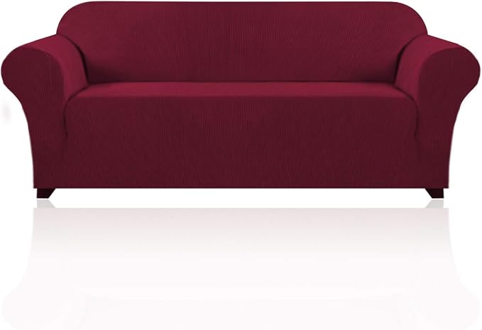 Couch Covers for 3 Cushion Couch Sofa Pet Friendly Extra Large Couch Cover for Oversized Sofa Washable Furniture Protector Fitted Sofa Slipcovers Stay in Place(XL Sofa, Burgundy)