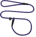Mendota Pet Slip Leash - Dog Lead and Collar Combo - Made in The USA - Black Ice Purple, 1/2 in x 6 ft - for Large Breeds