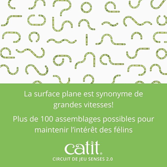 Catit Senses 2.0 Play Circuit Interactive Cat Toy - 8-Piece | Closed-Track Ball Toy for All Breed Sizes