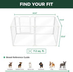 FXW AuraSpace Pro Acrylic & Wire Mesh Indoor Dog Playpen, 24" H, 6 Panels | Clear View, Heavy-duty Metal, Flexible Layouts, Easy Walk-Through, For Puppies & Small Dogs, Patented